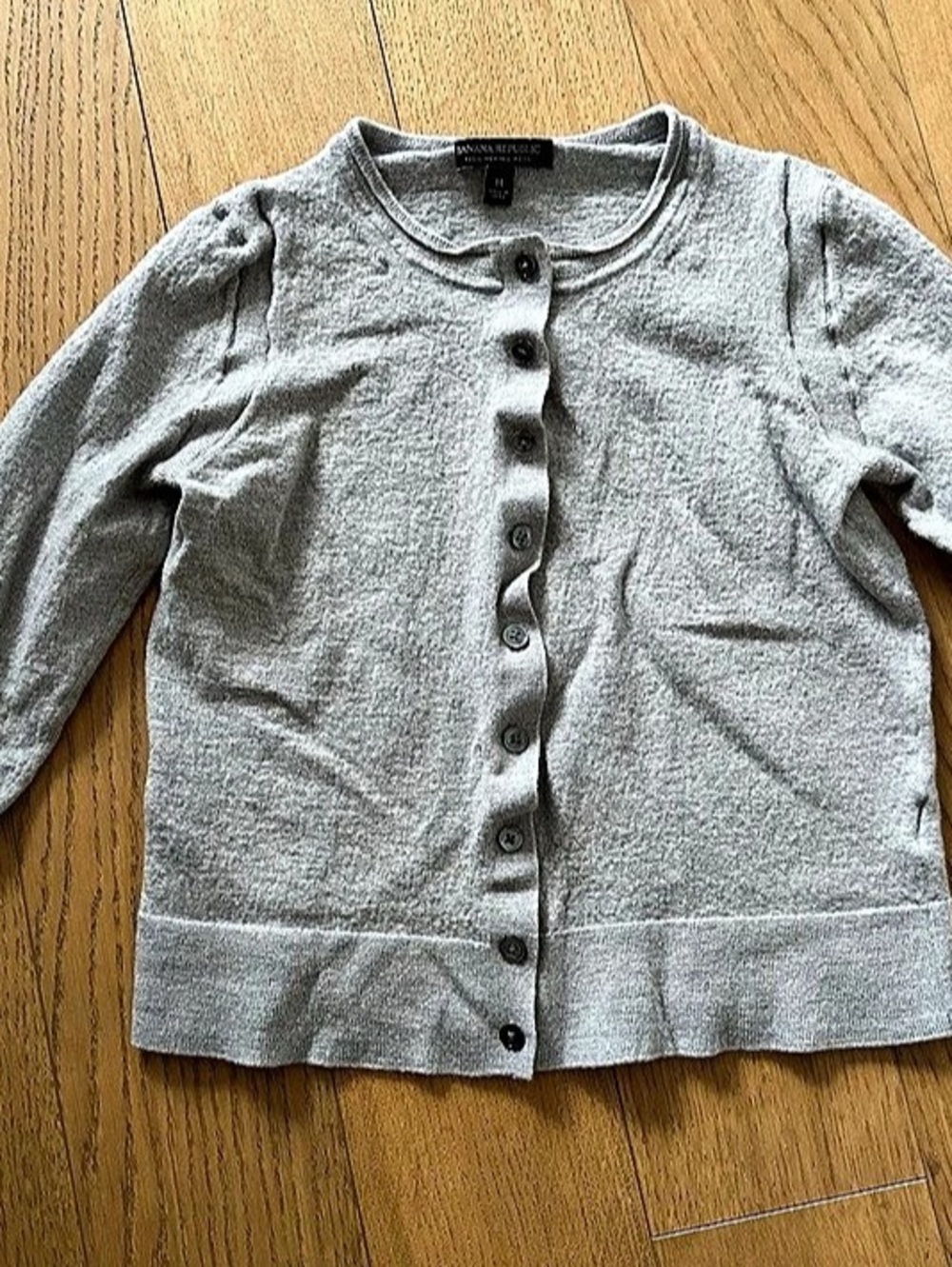 Banana Republic Merino Wool Crewneck Cardigan Gray Size Kids Medium (8/10)